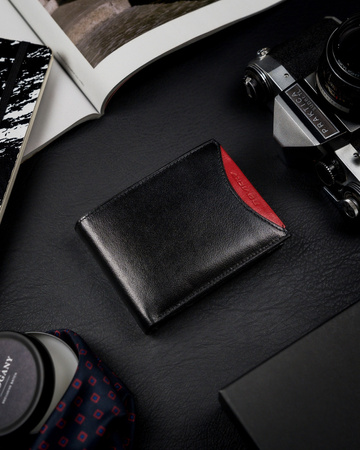 Herren Geldbörse aus Glattleder mit herausnehmbarem Kartenetui – Rovicky