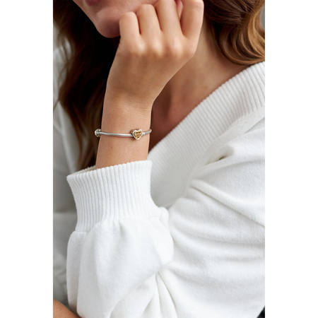 Silberner Charm Durchbrochenes Herz für Modulararmband – Peterson