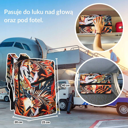 Reise Rucksack-Tasche mit Trolley-Halterung – Peterson