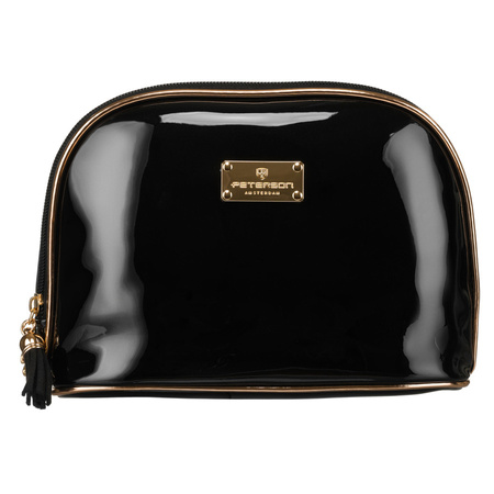 Elegante Damen Kosmetiktasche aus schwarzem, wasserabweisendem Material – Peterson
