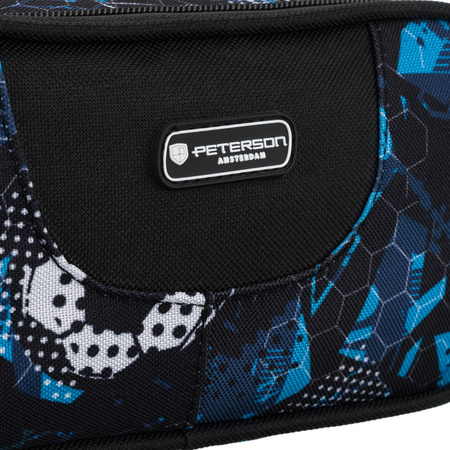 Zweifach-Schulmäppchen mit Fußballmuster – Peterson