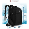 Schwarzer Reise-Rucksack, ideal als Handgepäck – Peterson