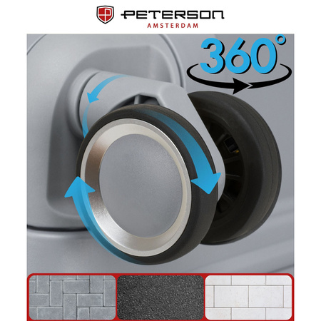 Peterson Koffer-Set aus ABS-Kunststoff in Grau