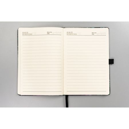 Elegantes Notizbuch A5 im festen Einband mit Blumenmuster – Peterson