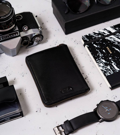 Große Herren Geldbörse aus Leder mit Reißverschluss – Peterson