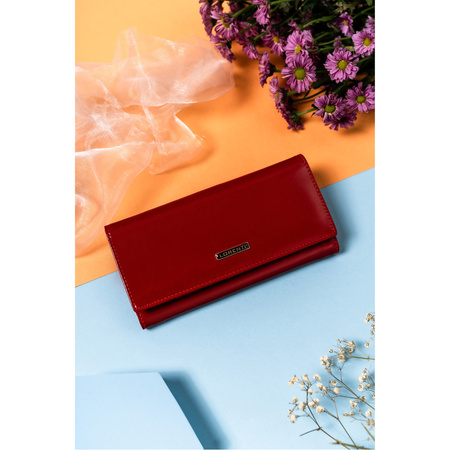 Elegante Damen Geldbörse aus Leder mit Druckknopf – Lorenti