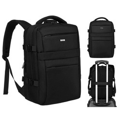 Schwarzer Reiserucksack mit verstellbaren Trägern – Peterson