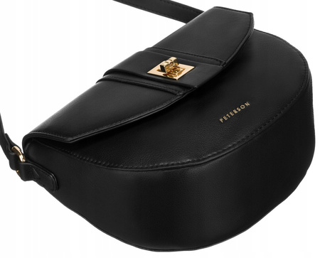 Halbmondförmige Damen Umhängetasche aus Öko-Leder – Peterson