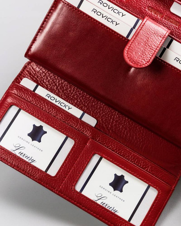 Eleganter, großer Damen-Geldbörse aus Leder – Rovicky