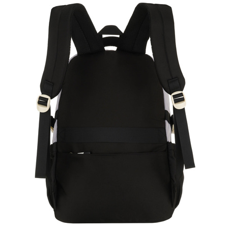 Grau-schwarzer Schulrucksack aus Polyester mit zusätzlicher Tasche - Peterson