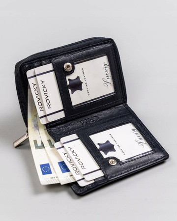 Kompakte Damen Geldbörse aus Leder – Rovicky