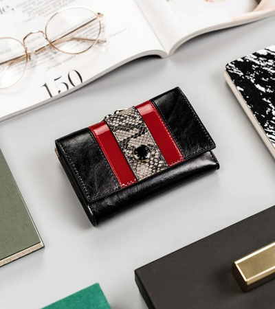 Damen Geldbörse aus Leder mit Bügelverschluss – Peterson