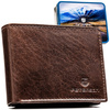 Braune Herren-Geldbörse aus Naturleder mit RFID-System ausgestattet – Peterson