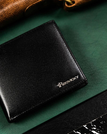 Geschenkset: Herren Geldbörse aus Leder und Schlüsselanhänger – Rovicky