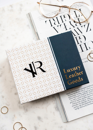 Damen Geldbörse aus Leder mit Druckknopf – Rovicky