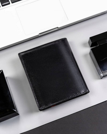 Große Herren Geldbörse aus Leder ohne Verschluss – Rovicky