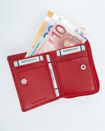 Vertikale Damen-Geldbörse aus Leder – Rovicky