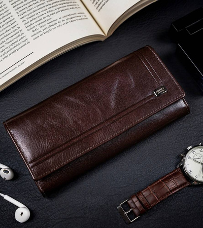 Damen geldbörse aus Leder für Karten mit RFID-Schutz – Rovicky