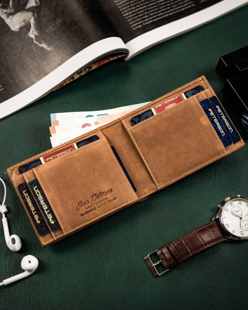 Herren Geldbörse aus Leder mit Kartenfach – Peterson