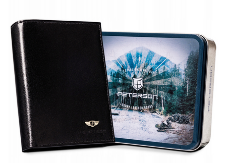 Große Herren Geldbörse aus Leder ohne Verschluss – Peterson