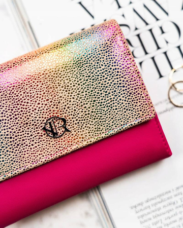 Damen Geldbörse aus echtem Leder mit Druckknopf – Rovicky