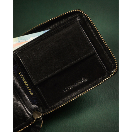 Sportliche Herren Geldbörse aus Leder mit Reißverschluss – Peterson