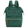 Grüner Laptoprucksack mit USB und Fächern – Himawari