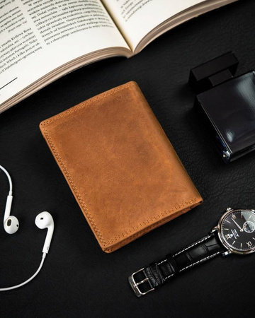 Herren Geldbörse ohne Verschluss aus Nubukleder – Peterson