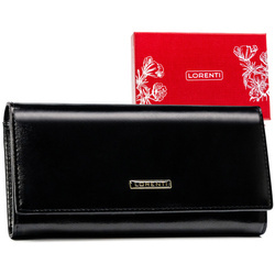 Elegante Damen Geldbörse aus Leder mit Druckknopf – Lorenti