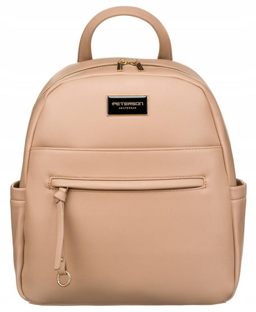 Städtischer, geräumiger Damen Rucksack aus Öko-Leder – Peterson