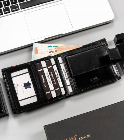 Elegante Herren Geldbörse aus Leder – Rovicky