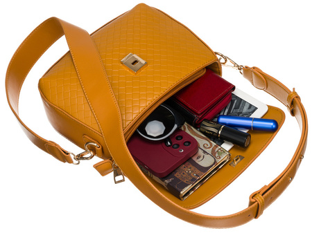 Damen Umhängetasche aus Öko-Leder mit Klappe – Rovicky