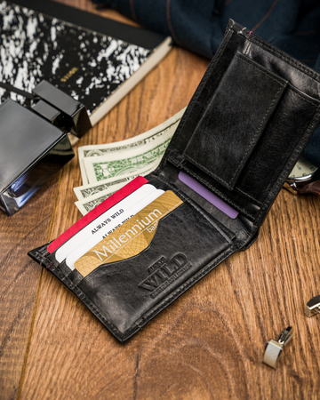 Herren Geldbörse aus Leder Always Wild® für Karten