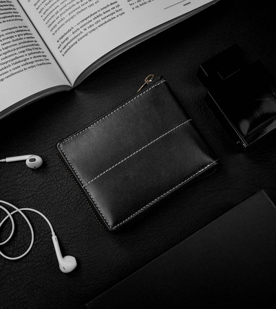 Große Herren Geldbörse aus Leder mit Reißverschluss – Always Wild