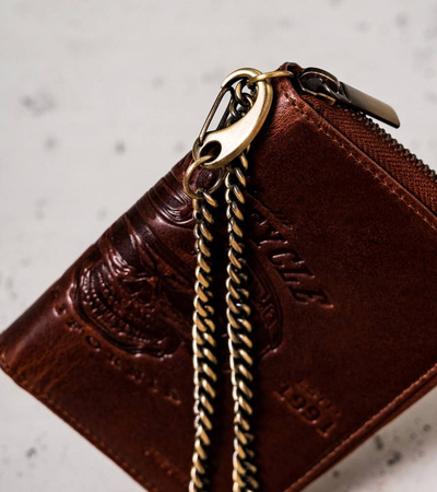 Herren Geldbörse aus Leder mit Reißverschluss – Peterson