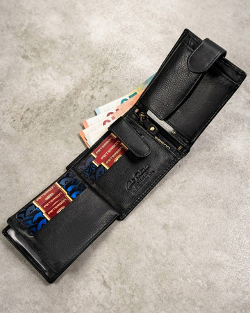 Geschenkset: Herren-Geldbörse aus Leder und Schlüsselanhänger – Peterson