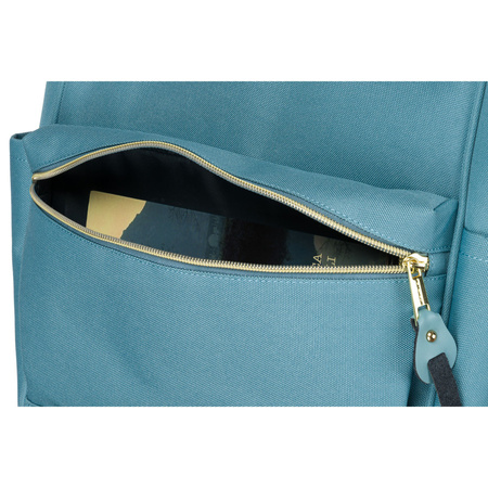 Blauer Damen Rucksack mit einem Hauptfach aus Polyester, ideal als Handgepäck – Peterson