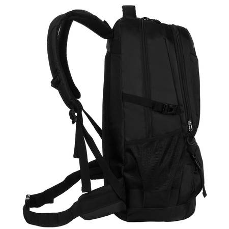 Schwarzer Wanderrucksack aus Polyester mit verstellbaren Trägern – Peterson