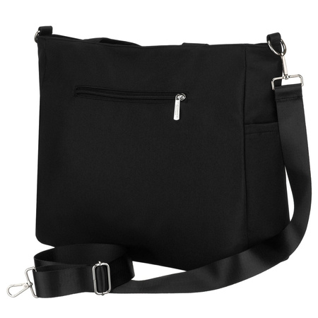 Schwarze, geräumige Damen-Laptoptasche aus Polyester – Peterson