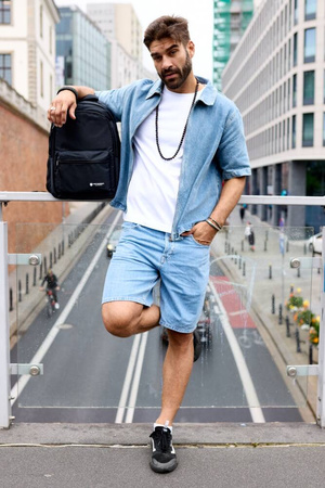 Großer Herren Rucksack aus Polyester mit Laptopfach – Peterson