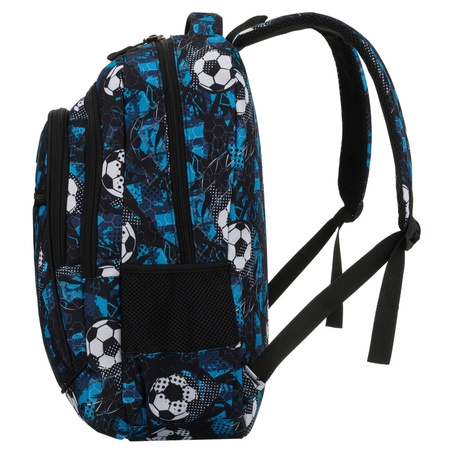 Peterson Schulranzen aus Polyester mit Fußballmuster