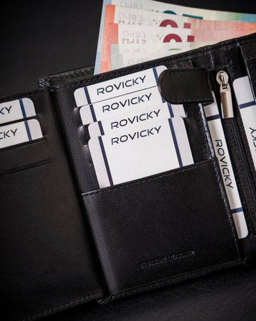 Herren Geldbörse aus Leder mit RFID-Schutz – Rovicky