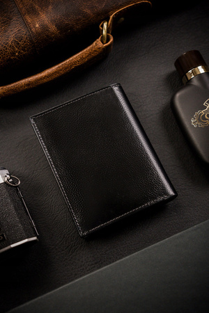 Herren Geldbörse aus echtem Leder im Hochformat ohne Verschluss – Rovicky