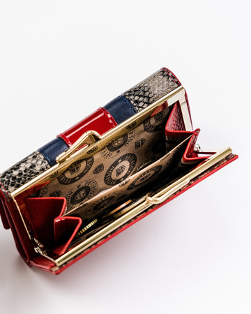 Damen Geldbörse aus Leder mit Bügelverschluss – Peterson