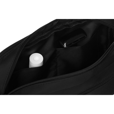 Kosmetiktasche aus Polyester in Schwarz mit praktischem Griff – Peterson