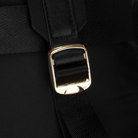 Peterson – Schwarzer Damen-Rucksack aus Nylon mit verstellbaren Trägern