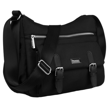 Stilvolle Damen Handtasche aus Stoff mit Außentasche – Peterson