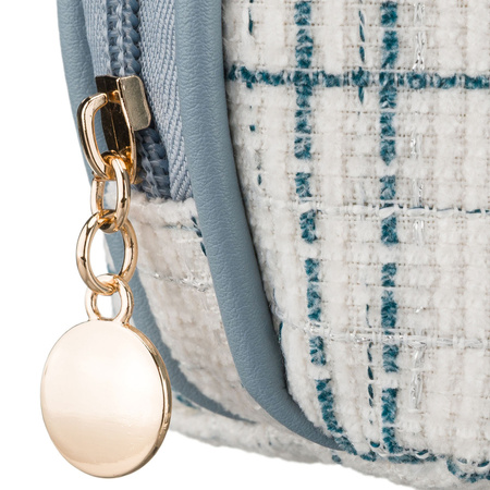 Blaue Damen-Kosmetiktasche aus Synthetikmaterial, ein Fach – Rovicky