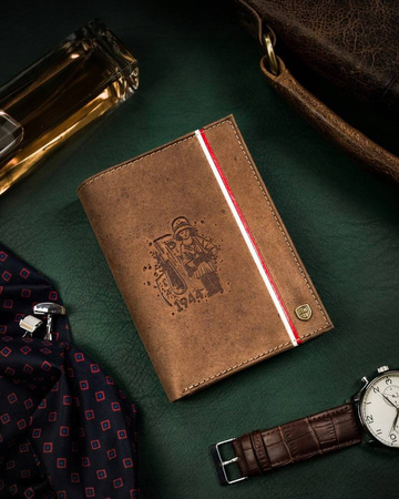 Herren Geldbörse aus Leder mit patriotischem Motiv – Peterson