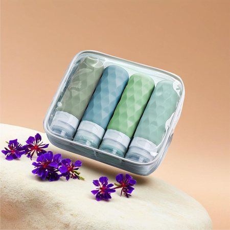 Reise-Silikonflaschen in Grüntönen - Peterson